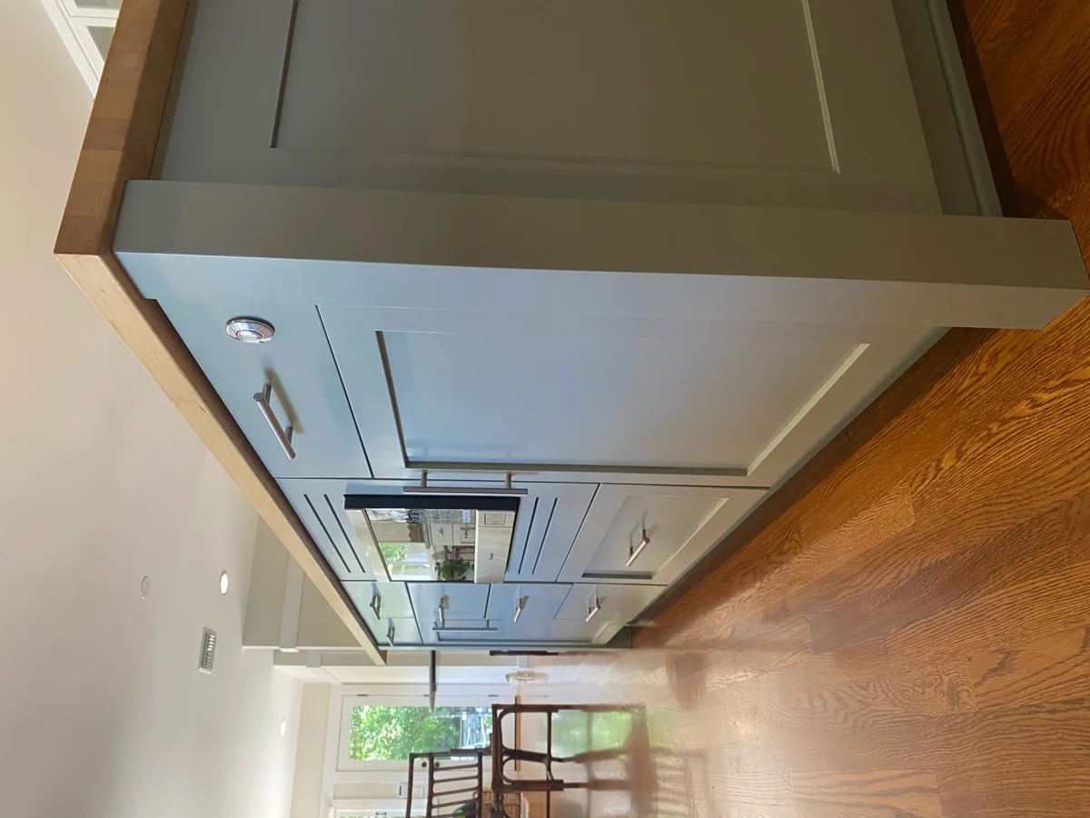 Kitchen cabinets painted by Huff Painting Co.